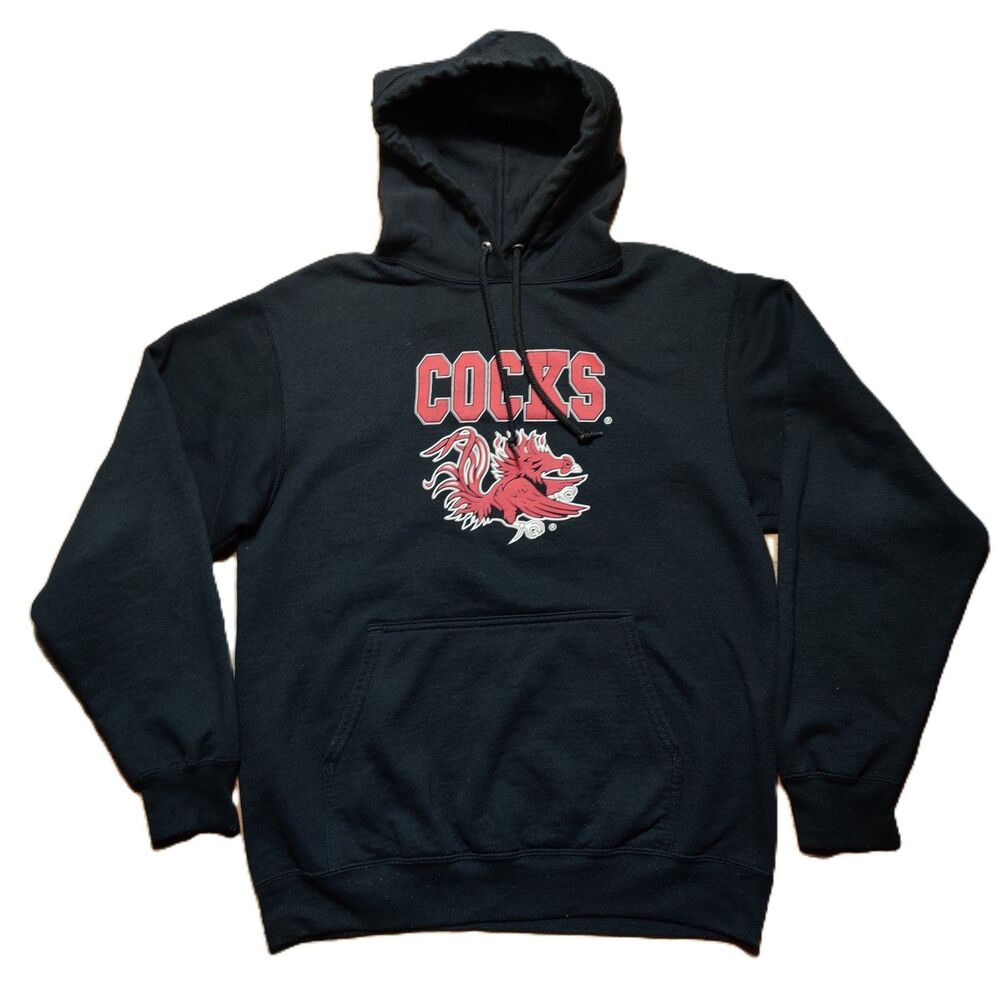 Port & Company South Carolina Gamecocks COCKS Hoodie Black Men's Medium Pullover